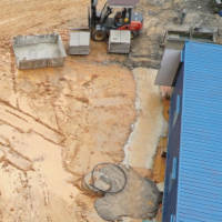 Baustelleneinrichtung mit LEX Fahrplatten Container Krane aus einer Hand